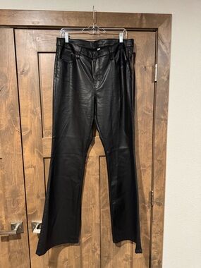 Kut from the Kloth Black Faux Leather Boot Cut Pants